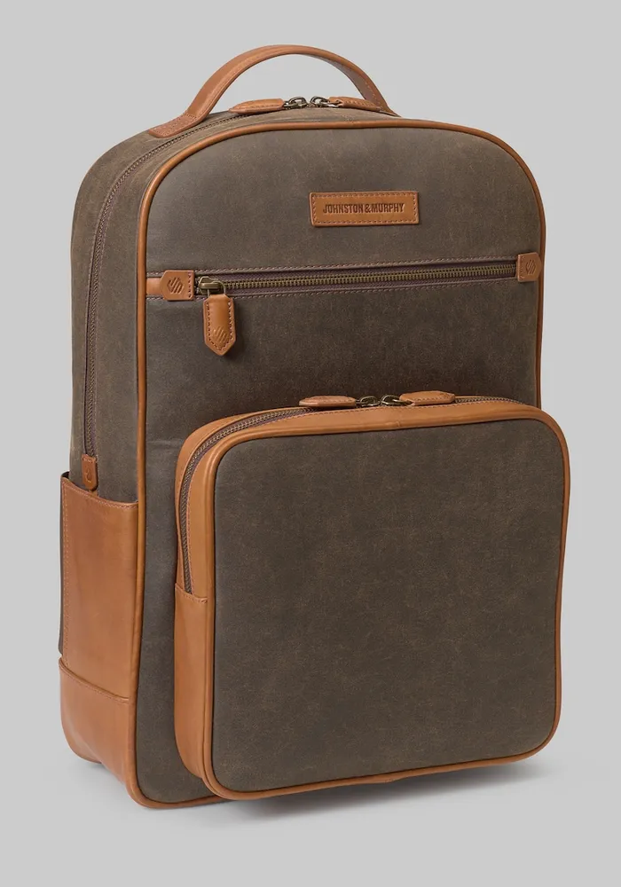 JoS. A. Bank Men's Johnston & Murphy Rhodes Leather Backpack, Brown, One Size