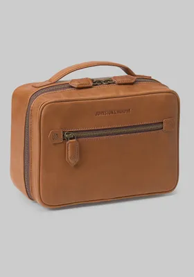 Men's Johnston & Murphy Rhodes Leather Travel Kit, Tan, One Size