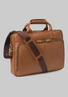 Men's Johnston & Murphy Rhodes Leather Briefcase at Jos. A. Bank, Tan, Size One