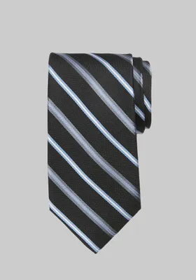 JoS. A. Bank Men's Reserve Collection Pebbled Stripe Tie, Black, One Size
