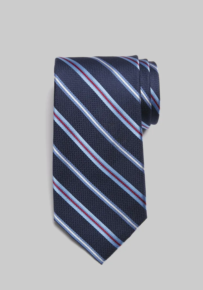 Men's Reserve Collection Pebbled Stripe Tie, Navy, One Size