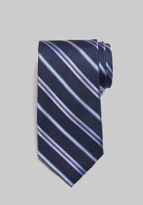 JoS. A. Bank Men's Reserve Collection Pebbled Stripe Tie, Navy, One Size