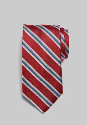 Men's Reserve Collection Cable Stripe Tie, Red, One Size