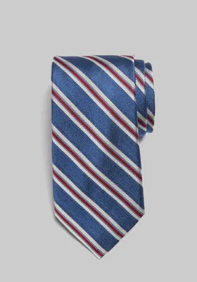 JoS. A. Bank Men's Reserve Collection Cable Stripe Tie, Med Blue, One Size