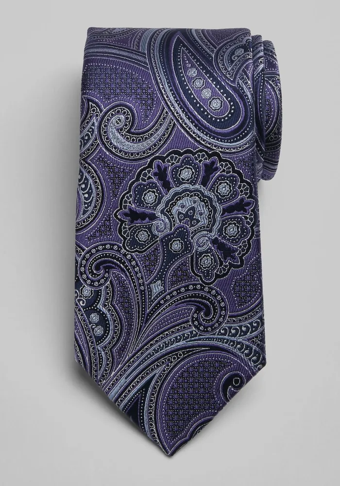 Men's Reserve Collection Paisley Tie, Purple