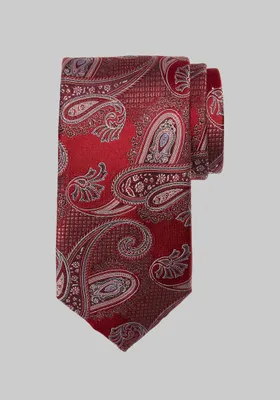JoS. A. Bank Men's Reserve Collection Paisley Tie, Red, One Size