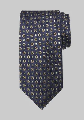 Men's Reserve Collection Mini Medallion Tie, Navy, One Size