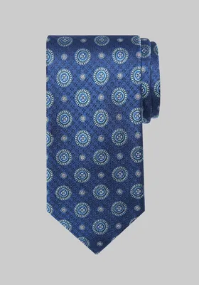 JoS. A. Bank Men's Reserve Collection Textured Medallion Tie, Blue, One Size