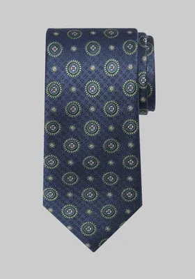 JoS. A. Bank Men's Reserve Collection Textured Medallion Tie, Navy, One Size