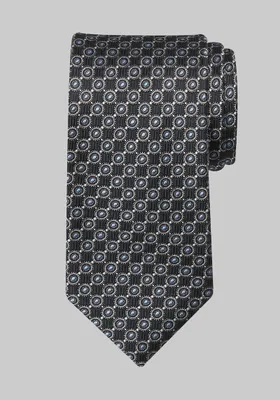 JoS. A. Bank Men's Reserve Collection Small Medallion Tie, Black, One Size