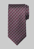 JoS. A. Bank Men's Reserve Collection Small Medallion Tie, Berry, One Size