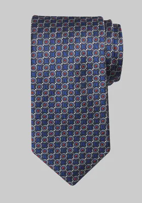 JoS. A. Bank Men's Reserve Collection Small Medallion Tie, Navy, One Size