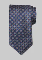 JoS. A. Bank Men's Reserve Collection Small Medallion Tie, Navy, One Size