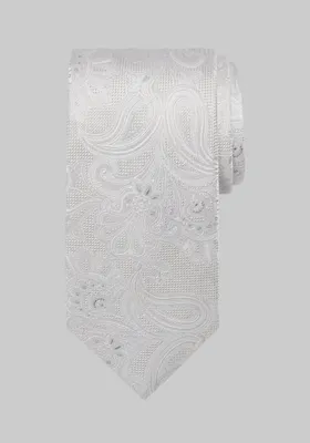 JoS. A. Bank Men's Reserve Collection Fancy Tonal Paisley Tie, White, One Size