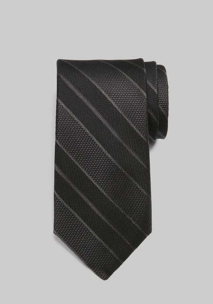 Men's Reserve Collection Fancy Tonal Stripe Tie, Black, One Size