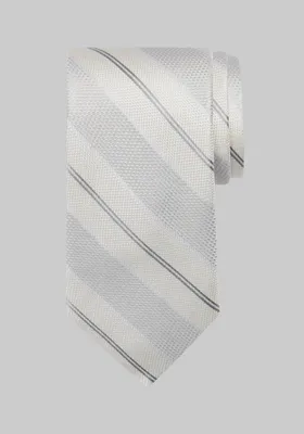 JoS. A. Bank Men's Reserve Collection Fancy Tonal Stripe Tie, White, One Size