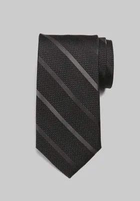 JoS. A. Bank Men's Reserve Collection Satin Stripe & Dot Tie, Black, One Size