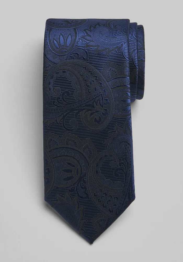 JoS. A. Bank Men's Fancy Tonal Paisley Tie, Navy, One Size