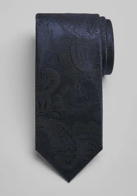 JoS. A. Bank Men's Fancy Tonal Paisley Tie, Dark Navy, One Size