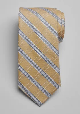 JoS. A. Bank Men's Soft Grid Tie, Yellow, One Size