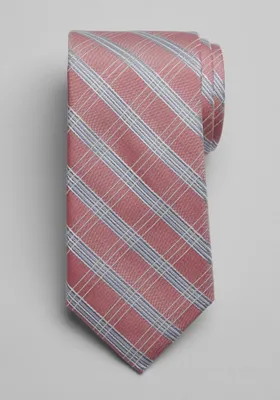 JoS. A. Bank Men's Soft Grid Tie, Coral, One Size