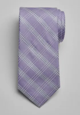 JoS. A. Bank Men's Soft Grid Tie, Lilac, One Size
