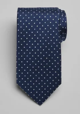 JoS. A. Bank Men's Traveler Collection Two-Color Dot Tie, Navy, One Size