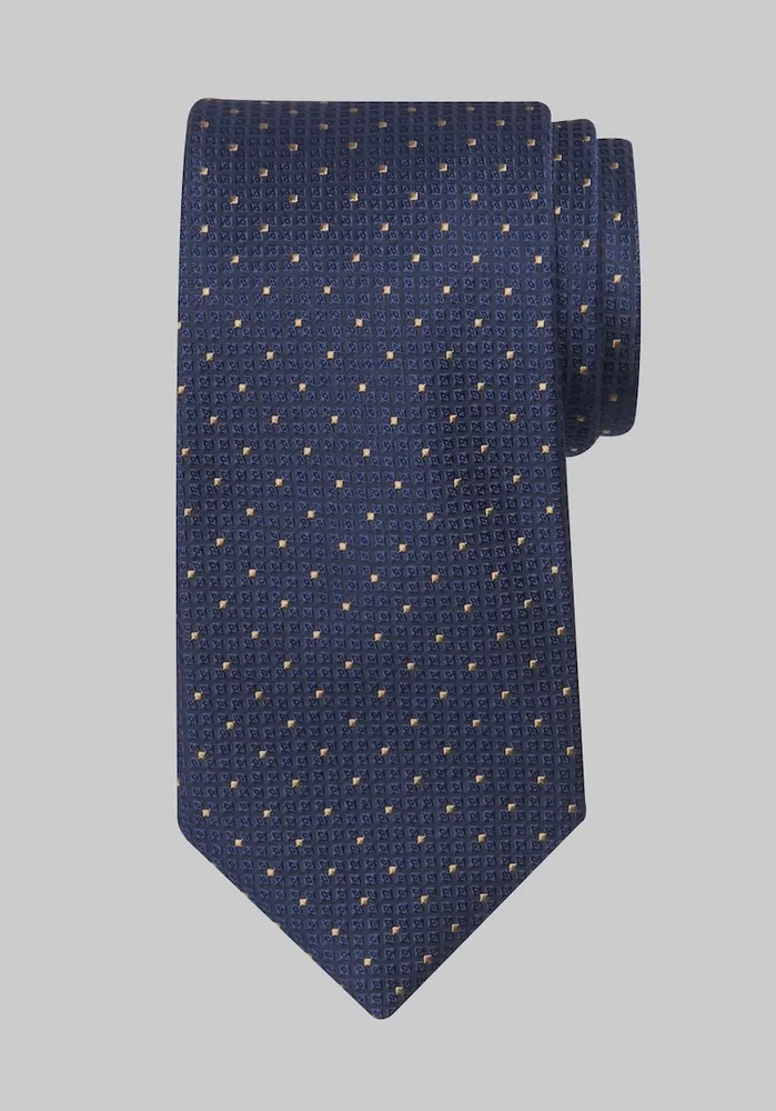 Men's Traveler Collection Textured Dot Tie, Navy, One Size