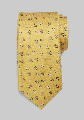 JoS. A. Bank Men's Traveler Collection Mini Floral Tie, Yellow, One Size