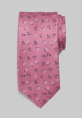 JoS. A. Bank Men's Traveler Collection Mini Floral Tie, Pink, One Size