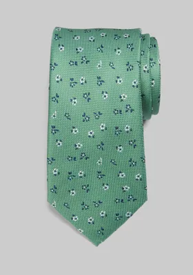 JoS. A. Bank Men's Traveler Collection Mini Floral Tie, Green, One Size