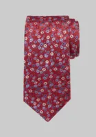 Men's Traveler Collection Tossed Floral Tie, Red