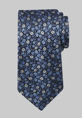 JoS. A. Bank Men's Traveler Collection Tossed Floral Tie, Blue, One Size