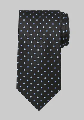JoS. A. Bank Men's Traveler Collection Dots and Squares Tie, Black, One Size