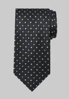 Men's Traveler Collection Dots and Squares Tie, Black, One Size