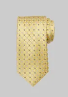 Men's Traveler Collection Dots and Squares Tie, Yellow, One Size