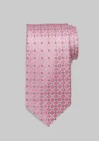 JoS. A. Bank Men's Traveler Collection Dots and Squares Tie, Pink, One Size