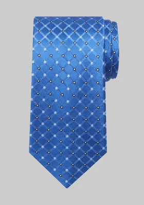 JoS. A. Bank Men's Traveler Collection Dots and Squares Tie, Blue, One Size
