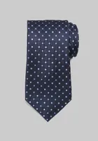Men's Traveler Collection Dots and Squares Tie, Navy, One Size