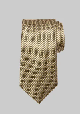 Men's Traveler Collection Mini Dot Grid Tie, Yellow, One Size