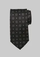 Men's Traveler Collection Textured Medallion Tie, Black, One Size