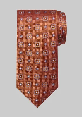 JoS. A. Bank Men's Traveler Collection Textured Medallion Tie, Orange, One Size