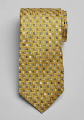 JoS. A. Bank Men's Mini Dotted Square Tie, Yellow, One Size