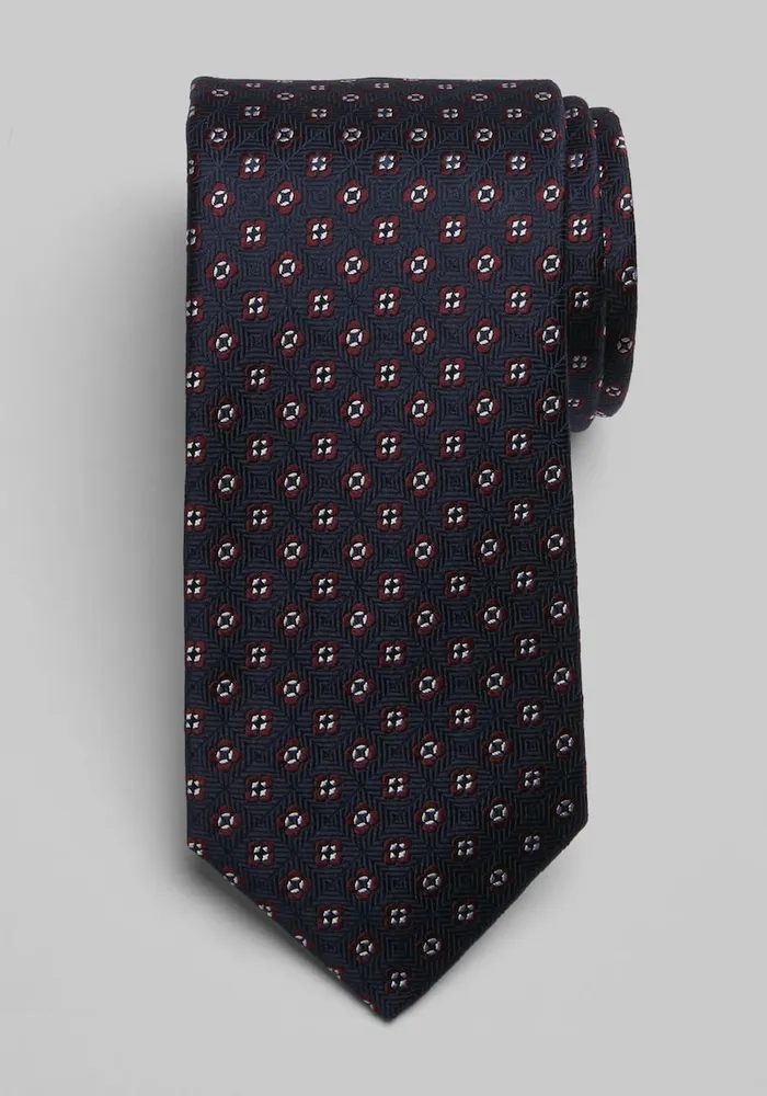 Men's Mini Dot Tie, Wine, One Size