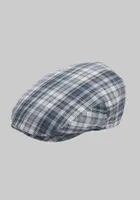 JoS. A. Bank Men's Plaid Ivy Cap, Blue, Large/X Large