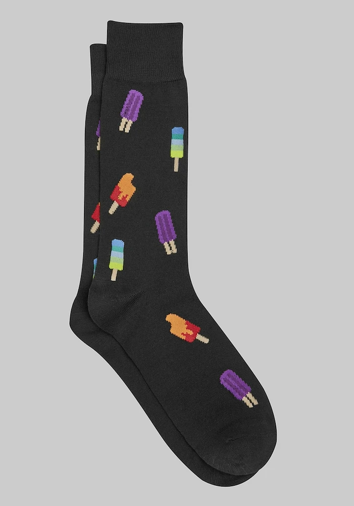 Men's Made to Matter Popsicle Socks, Black, Mid Calf