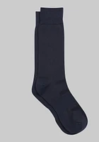 Men's Solid Performance Dress Socks, Navy, Mid Calf