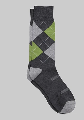 JoS. A. Bank Men's Performance Argyle Socks, Dark Grey, Mid Calf