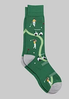 Men's Performance Golf Socks, Green, Mid Calf