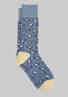 Men's Shark Socks, Light Blue, Mid Calf